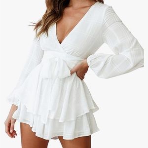 White Amazon romper